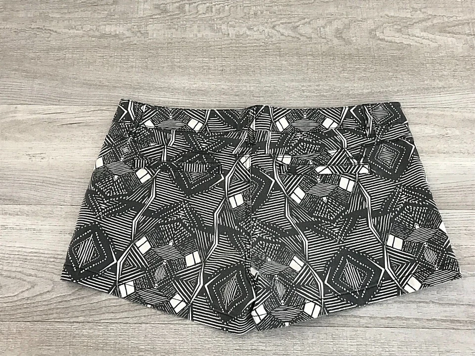 Pantalones Cortos Volcom Mujer Talla 9 Gris Blanco Diseño Geométrico  Foto 3 de 4