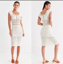 SHOW ME YOUR MUMU CRAWFORD CROCHET IVORY DRESS Sz S NWOT