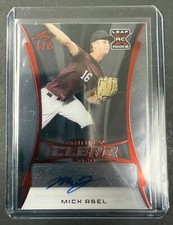 2020 Leaf Trinity Clear Acetate Mick Abel Red Foil Auto 6/15 RC Twins