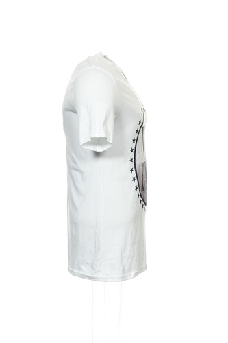 NWT Bar III White Graphic V-Neck T-Shirt S - Picture 4 of 4