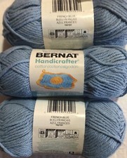 Bernat Handicrafter Cotton Yarn French Blue Lot of 3