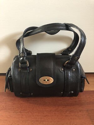 Mulberry Tasche Leder gehämmert schwarz mittel Schulter Hand Original Retail 1200 