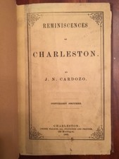 RARE 1866 History of Charleston SC South Carolina, Cardozo, Civil War Secession