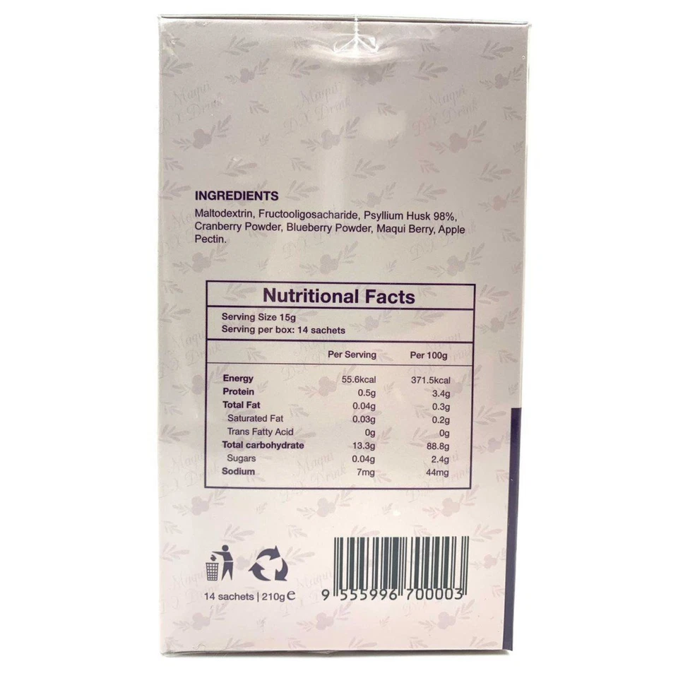 1 Cajas MAQUI DX / Bebida Desintoxicante 100% Natural Bayas Bayas Dieta Foto 4 de 4