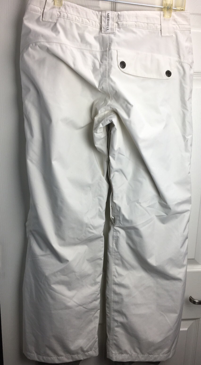 MERRELL Pantaloni da snowboard nuovi senza etichette Merrill taglia M avorio Opti Shell IMPERMEABILI ventilati sci neve