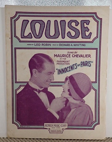 Louise - Leo Robin & Richard A Whiting - Sheet Music  1929