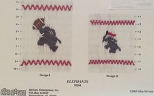 ELLEN MCCARN SMOCKING PLATE 10204 ELEPHANTS