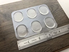 6 piece set drum dampening gel mutes for snare tom overtones muffles CLEAR PADS