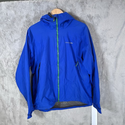 DIDRIKSONS Cascade Usx Storm System Jacket Large Blue Hooded Lightweight