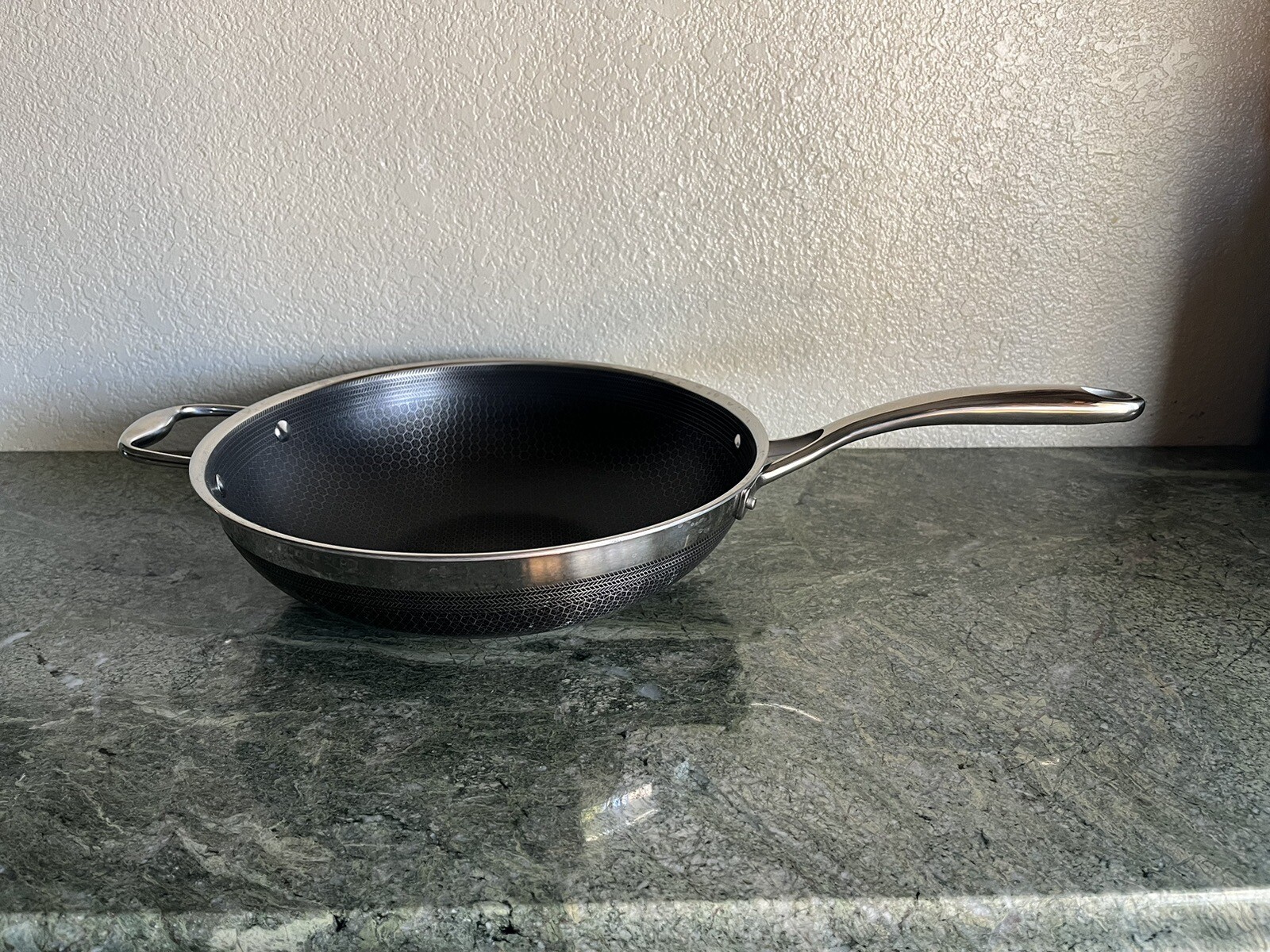 Hexclad Pan 12 Inch Hybrid Stainless Steel Wok NonStick Dishwasher