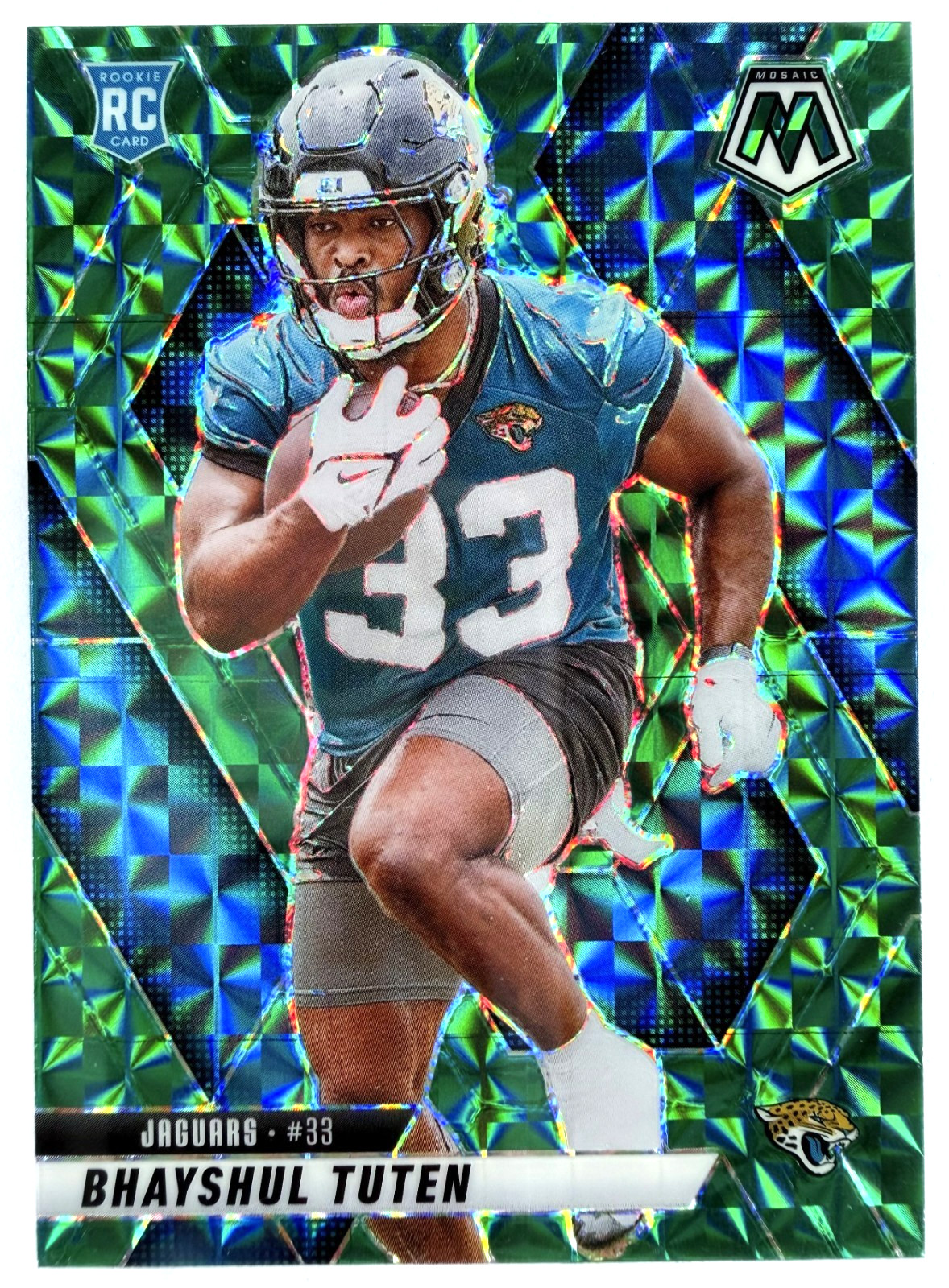 2025 Panini Mosaic BHAYSHUL TUTEN #385 RC Rookie Green Mosaic Prizm - Jaguars
