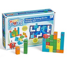 hand2mind Numberblocks Wooden Building Blocks Activity Set, Wood Stacking Toy...