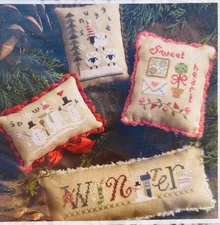 New Lizzie Kate WINTER SMALL W/EMBELLISHMENTS Cross Stitch Pattern Chart