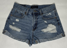 Aeropostale Size 6 Mom Shorts Women's Distressed Denim High Rise Casual