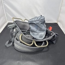 Black Diamond Gray Type C Harness Tall Climbing Size M 76-84cm W/ Chalk Bag