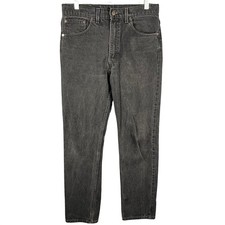 Levi's 505 Straight Leg Jeans Mens 32 Black Vintage 90s Made in USA Regular
