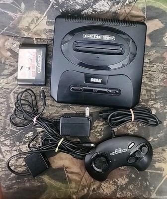 Sega Genesis Console 2 MK-1631 Power & Coaxial Cables Controller Sonic Tested