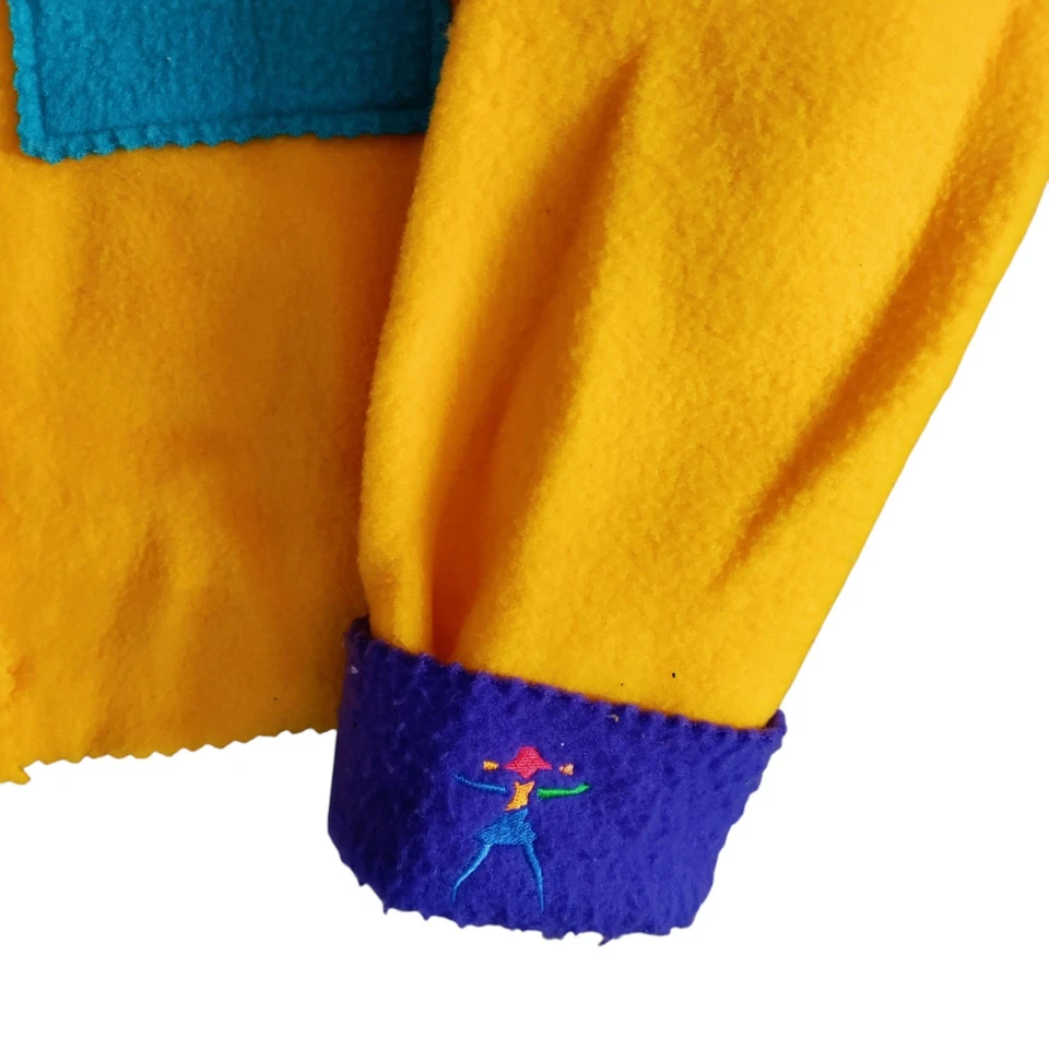 American Girl First Day Fleece Jacket Retired Size Medium Colorful 90s USA Made - Image 3 of 4