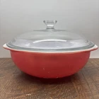 Vintage PYREX Flamingo Pink Casserole Dish With lid #024 Read