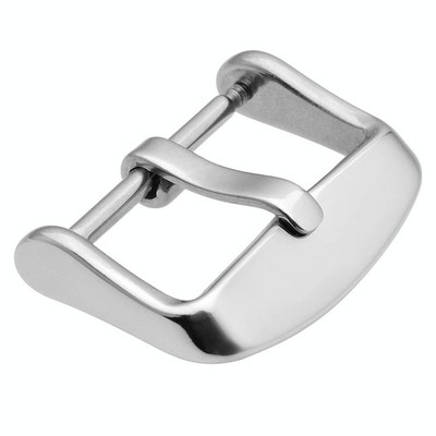 WOCCI 14mm Replacement Buckle for Watch Band, Small Pin Hole S-14mm, Silvery