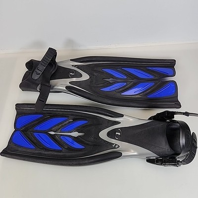 Tusa Propeller Fins Xpert Zoom Z3 Split Fin Size M/ML Blue USA 7-10 