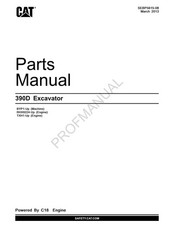 Caterpillar Cat 390D Excavator Parts Catalog Manual BYP1-Up TXH1-Up RHX8224-Up