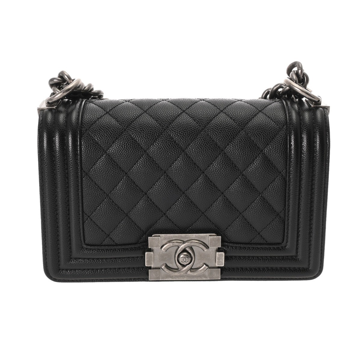 CHANEL Boy Small Black Shoulder Bag 7.9 Inch A67085 for Women