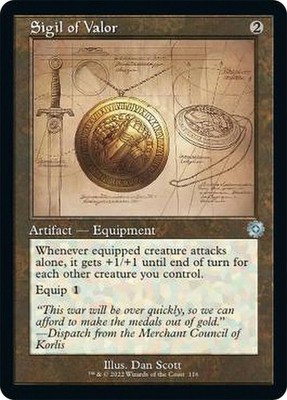 Sigil of Valor - Retro Schematic~116~NM~(BRR) - Retro Frame Artifacts~MTG