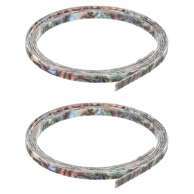 2 Pack Plastic Binding Purfling Strip 1650x6x1.5mm for Guitar Blue Green Pink