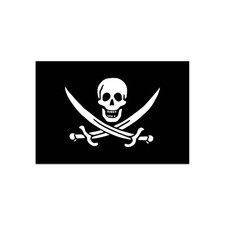 Jolly Roger Calico Jack Rackham Flag Sticker Decal