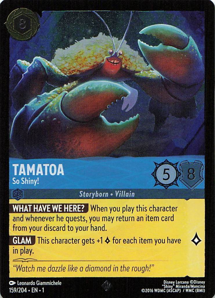 The First Chapter #159/204 Tamatoa Super Rare, Cold Foil Near Mint or Better