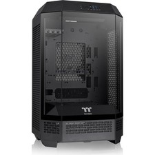 Thermaltake The Tower 300 Tempered Glass Micro-ATX Micro Tower Chassis, Black