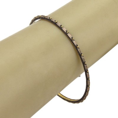 Gurhan Capitone Sterling & 24k Gold Overlay Petals Bangle 8''