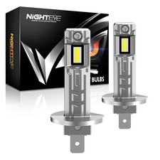 NIGHTEYE Pair 40000LM 50W H1 LED Fog Light Driving Bulbs Kit 6500K Cold White
