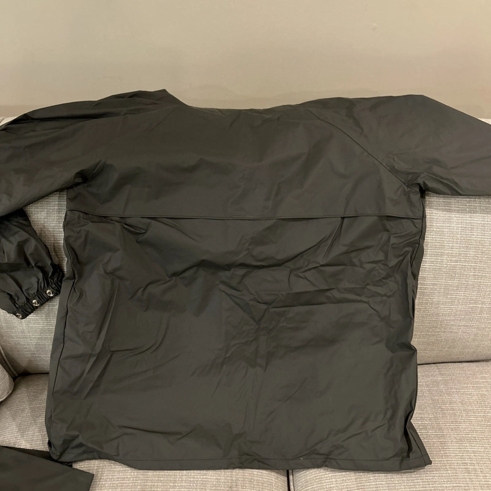 Stearns Rain Jacket/Pants Mens Large Gray Hooded Dry Wear Waterproof PVC Nylon image 10