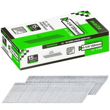 15 Gauge Angled Finish Nails, 1-1/4-Inch 34 Degree DA Series Galvanized Finis...