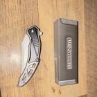 WarTech Silver/Black Handle Clip Point Plain Blade Manual Pocketknife — photo 3