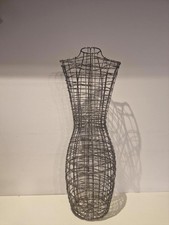 Vintage Wire Dress Form Jewellery Mannequin Retail Display Home Decor Storage