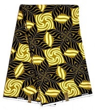 African Fabric/ Ankara - Olive Green, Black 'Plenty Pepper', YARD or WHOLESALE