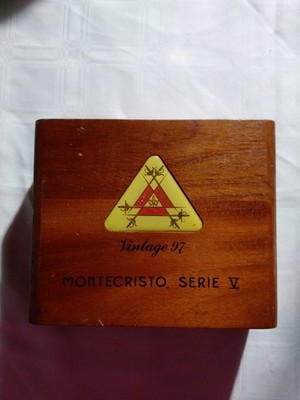 Wooden Cigar Montecristo Serie V/Vintage 97/Corona Gorda size 46 x 5