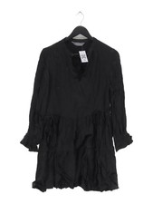 Sosandar A-Line Midi Dress M in Black