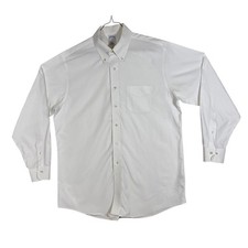 Brooks Brothers 1818 Regent White Non-Iron Dress Shirt Mens 17-4/5 Button Down