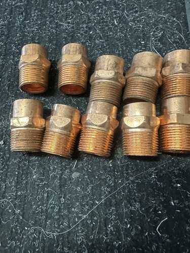 10-3/4" Copper Male Adapter - Solder Sweat Plumbing C x Male NPT USA Made