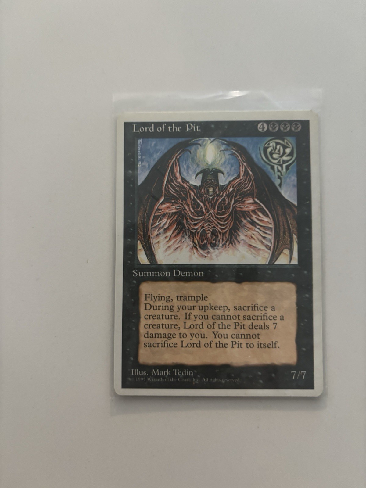 Lord of the Pit Magic Card  1995 Pre-Owned Never Played With