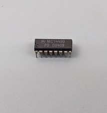 (2) Motorola MC14490PD Hex Debouncer, Contact Bounce Eliminator ICs