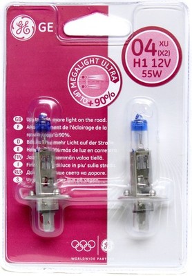 GE General Electric MegaLight Ultra H1 12V/55W +90% 2er Set 50310XU Scheinwerfer