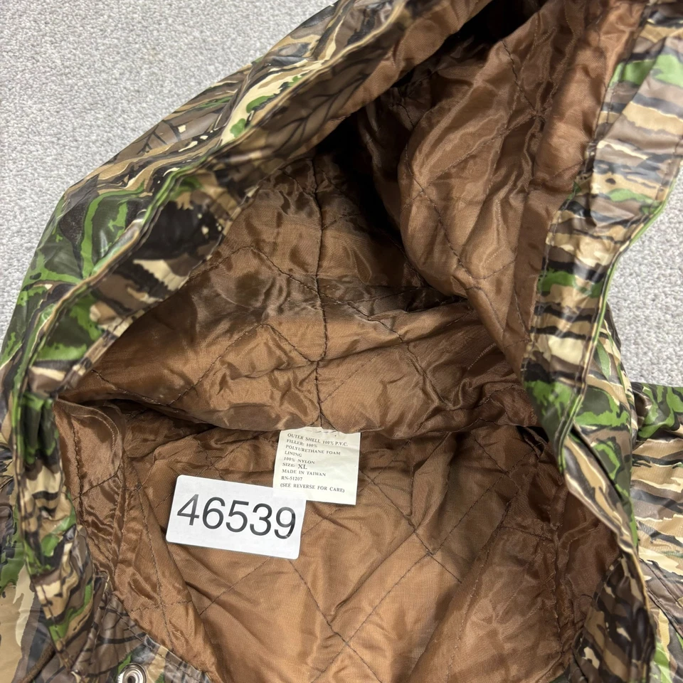 Chaqueta RealTree Adulto X Grande Marrón Ropa de Trabajo Camuflaje Lluvia Caza Capucha Forrada Hombres Foto 4 de 4