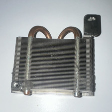 CPU Heatsink Aluminum w/ Copper Heat Pipes, Silver/Copper, No Fan, Used