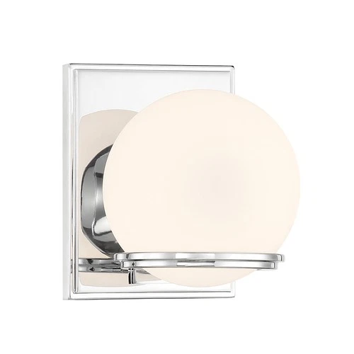 Minka Lavery 2841-L Hollywood Nights 8" Tall LED Bathroom Sconce - Chrome - Picture 4 of 4