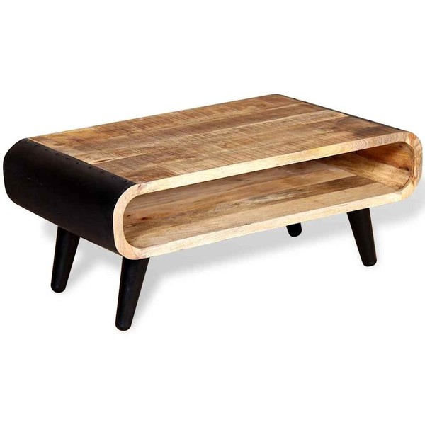 Couchtisch Beistelltisch Wohnzimmertisch Raues Mangoholz 90 X 55 X 39 Cm vidaXL-image